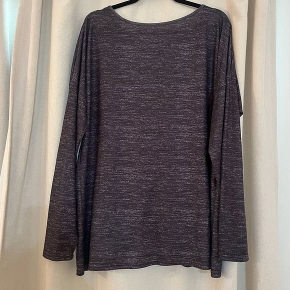 Zulily Women’s Heather Charcoal Gray Top with Leopard Print Pocket Size XXL - Picture 9 of 9